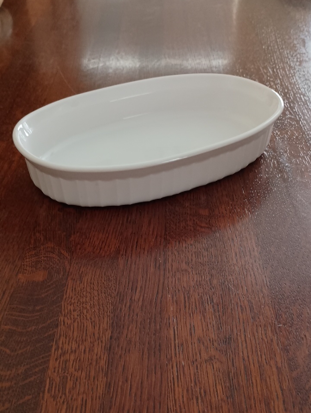 Corningware  Oval Casserole Stoneware French White Baking Dish F-23-B